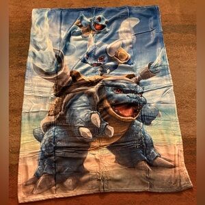 Blue Pokémon-Theme Plush Throw Blanket - Unbranded